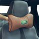 Buy Headrest pillow with Land Rover logo Eco-leather 3D Colored logo Brown-Brown piping 1 pc 91826 Pillows for the headrest - under the neck