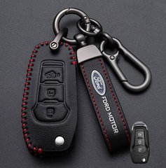 Купить Чехол для автоключей Ford с Брелоком Карабин Оригинал (3 кнопки Выкидной ключ №4) 66830 Чехлы для автоключей (Оригинал)