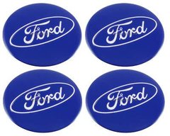 Купить Наклейка на колпаки Ford 60 мм синяя 4 шт 23072 Наклейки на колпаки