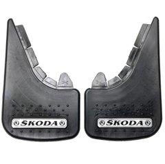 Купити Бризковики малі з логотипом Skoda 350x250 мм з шипами 23467 Бризковики універсальні з логотипом моделей