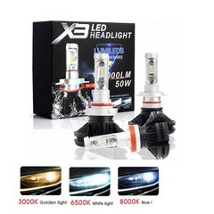 Купити LED лампи автомобільні H4 радіатор 6000Lm LumiLeds X3 / Philips ZES / 50W / 6000K плівки в к-ті / IP67 / 31721 LED Лампи Китай