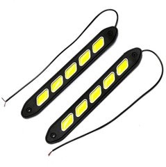 Купить LED Дневные ходовые огни ДХО 12V 23 см резиновый корпус гибкие 2 шт (KLNT-DRL-COB-102) 65601 Дневные Ходовые Огни (ДХО)