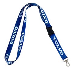 Купить Шнурок Ремешок для ключей на шею Volvo с карабином Синий 62378 Брелки для автоключей