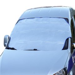 Купить Шторка на лобовое стекло в авто от солнца и снега 186 х 94 см Серебристая 57921 Шторки солнцезащитные для окон авто