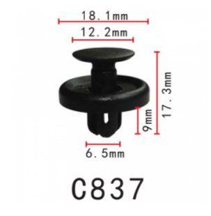 Buy Clip spacer Ford, Chevrolet 88970767 Toyota Lexus 90467-10183 Subaru 909130043 (C837) 73988 Spacer retainer with locking