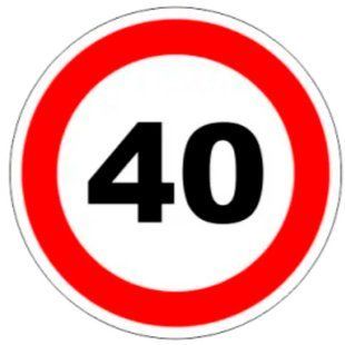Купить Наклейка на автомобиль Ограничение скорости 40 км/час 140 мм 1 шт 67754 Наклейки на автомобиль