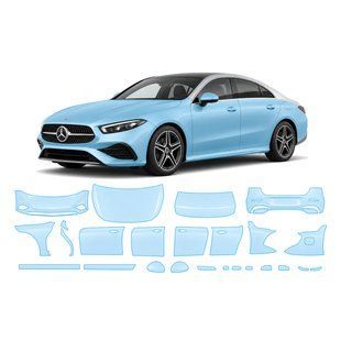 Купити Антигравійна захисна бронеплівка за лекалами для Mercedes-Benz CLA C118 facelift 2023- повний кузов 106713 Модельні лекала захисних плівок для Mercedes-Benz