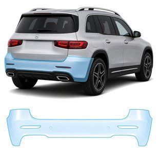 Buy Pre-cut paint protection film for Mercedes-Benz GLB X247 facelift 2023- rear bumper 106983 Model-specific paint protection film patterns for Mercedes-Benz