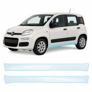 Купити Антигравійна захисна бронеплівка за лекалами для Fiat Panda III 2011-2024 - нижня зона кузова пороги 104212 Модельні лекала захисних плівок для Fiat