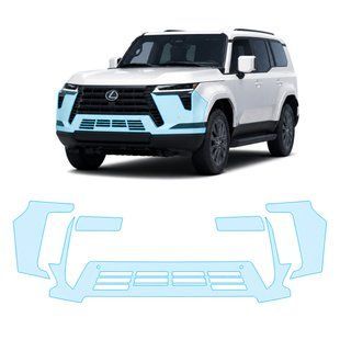 Купити Антигравійна захисна бронеплівка за лекалами для Lexus GX J250 2023- передній бампер 106182 Модельні лекала захисних плівок для Lexus