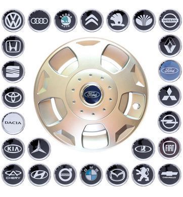 Купити Ковпак колеса з емблемою Ford SKS404 R16 сірий з логотипом на вибір 4 шт 21808 16 SKS