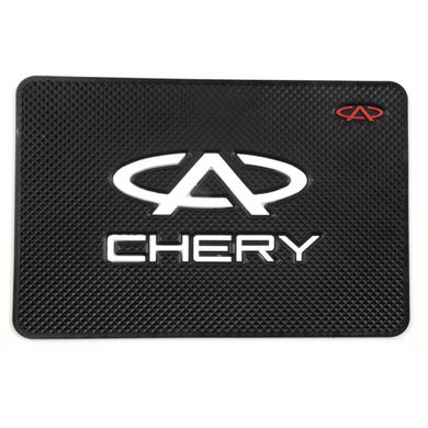 Купити Антиковзний килимок торпеди з логотипом Chery 40636 Антиковзні килимки на торпеду