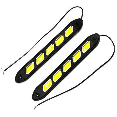 Купить LED Дневные ходовые огни ДХО 12V 23 см резиновый корпус гибкие 2 шт (KLNT-DRL-COB-102) 65601 Дневные Ходовые Огни (ДХО)