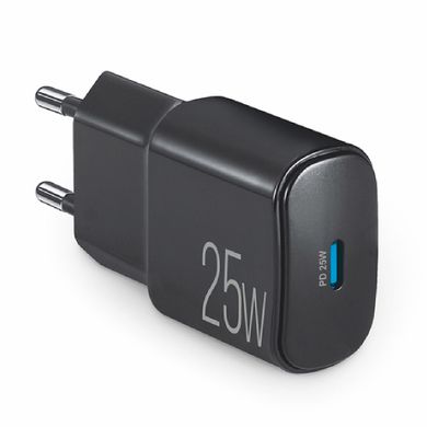 Купити Мережевий зарядний пристрій Brevia ePower PD25W USB-C чорний 45025CB 81214 Мережевий зарядний пристрій