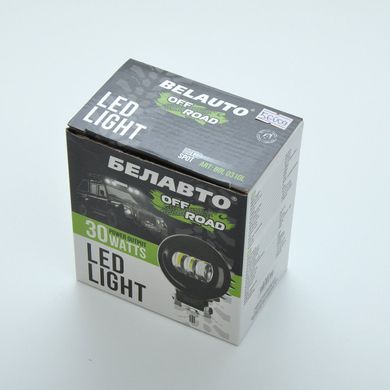 Купити Додаткова LED фара BELAUTO 30W (10W*3) 10-30V Ø 116x60 mm / 2700Lm Дальній 1 шт (BOL0310L Spot) 8508 Додаткові LЕD фари