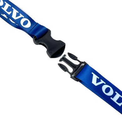 Купити Шнурок Ремінець для ключів на шию Volvo з карабіном Синій 62378 Брелоки для автоключів