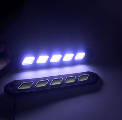 Купити LED Денні ходові вогні ДХВ 12V 23 см гумовий корпус гнучкі 2 шт (KLNT-DRL-COB-102) 65601 Денні Ходові Вогні (ДХО)