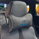 Buy Headrest pillow with Geely logo Eco-leather 3D Colored logo Black-Grey edging 1 pc 91727 Pillows for the headrest - under the neck