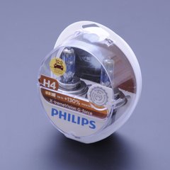 Купить Автолампа галогенная Philips X-treme Vision G-Force +130% H4 12V 55W 3200K 2 шт (12342XVGS2) 38400 Галогеновые лампы Philips