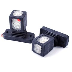 Купити Габаритні вогні LED для вантажівок Ріжки 12/24V прямий 9,5 см MRT 2 шт (Л-079) 63400 Габарити ріжки