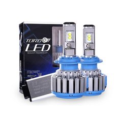 Купить LED лампы автомобильные H7 вентилятор 3600Lm Turbo Led T1 / CREE / 40W / 6000K / IP65 / 8-48V 2шт 26070 LED Лампы Китай