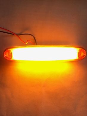 Купить Габарит LED прямоугольный 100х20 мм / 12/24V / 8 диодов / Оранжевый 1 шт (MRT 21 К 080) 3452 Габаритные огни