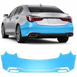 Купить Антигравийная защитная бронепленка по лекалам для Acura RLX I facelift 2018-2020 - задний бампер 102963 Модельные лекала защитных пленок для Acura
