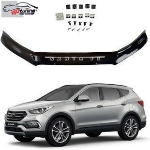 Купити Дефлектор капоту мухобійка для Hyundai Santa Fe 2012-2018 (Vip Tuning) HYD84 89979 Дефлектори капота Hyundai
