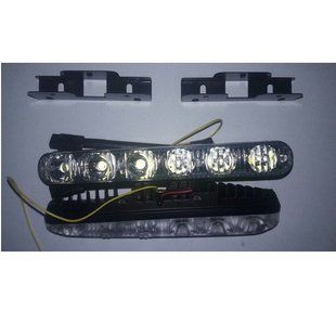 Купить Дневные ходовые огни ДХО 160x20x35 мм / 0.5W*6SMD / Линза с поворотом кристал / Белые 2 шт 8379 Дневные Ходовые Огни (ДХО)
