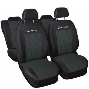 Buy Seat covers model for Daewoo Lanos / Sens Humps set Black gray rhombus 23654 Seat covers model