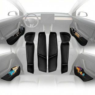 Купить Органайзер вставка в карман двери для Tesla 3 2017- Tesla Y 2021- 4 шт (Old Style) CW24081301 100681 Органайзеры для салона