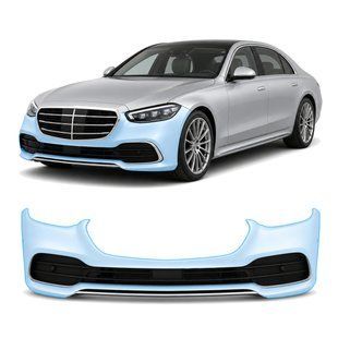 Купити Антигравійна захисна бронеплівка за лекалами для Mercedes-Benz S-Class W223 2020- передній бампер 107202 Модельні лекала захисних плівок для Mercedes-Benz