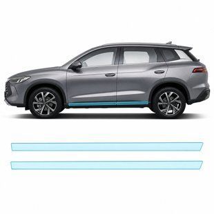 Купити Антигравійна захисна бронеплівка за лекалами для BYD Song Pro I facelift 2023- нижня зона кузова пороги 103264 Модельні лекала захисних плівок для BYD