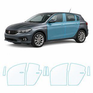 Купити Антигравійна захисна бронеплівка за лекалами для Fiat Tipo II 2015-2020 - зони дверей і стійки вікон 104233 Модельні лекала захисних плівок для Fiat