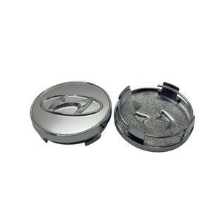 Buy Wheel cap Hyundai silver 60 mm plastic 1 pc OEM 52960-L1150 (cap, disk plug) 94768 Titanium caps