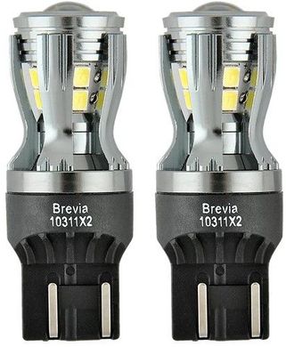 Купити LED автолампа Brevia PowerPro 12/24V W21/5W 14x2835SMD 350Lm 6000K CANbus Оригінал 2 шт (10311X2) 40192 Світлодіоди - Brevia