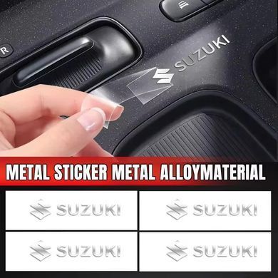 Купить Наклейка с логотипом Suzuki металл, на клейкой ленте 1 шт (универсальная) 95251 Наклейки на автомобиль