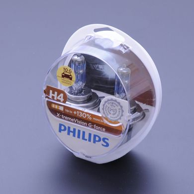 Купити Автолампа галогенна Philips X-treme Vision G-Force +130% H4 12V 55W 2 шт (12342XVGS2) 38400 Галогенові лампи Philips