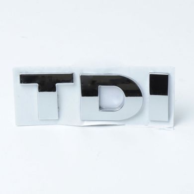Купити Емблема - напис "TDI" (хром) метал скотч 3М 82х26 мм (Польща) 22069 Емблема напис на іномарки