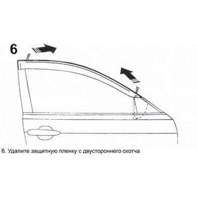 Купити Дефлектори вікон вітровики Renault Master- Movano 2010- Скотч 3M Acryl-Auto 32204 Дефлектори вікон Renault