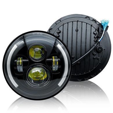 Купить Фара LED ВАЗ 2101 2121 ГАЗ КАМАЗ УАЗ иномарки 7" (d=178 мм) 60W (ближний+дальний+ходовые огни) 89567 Трендовый товар