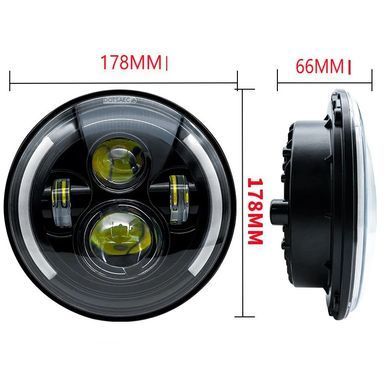 Купить Фара LED ВАЗ 2101 2121 ГАЗ КАМАЗ УАЗ иномарки 7" (d=178 мм) 60W (ближний+дальний+ходовые огни) 89567 Трендовый товар