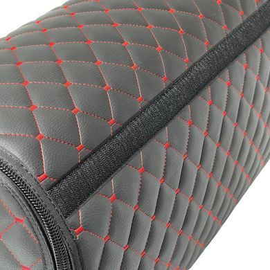 Buy Organizer travel bag in the trunk of Audi Premium (Base Plastic) Eco-leather Black-Red thread 62600 Travel bag organizer