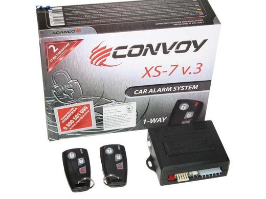 Купить Автосигнализация Convoy XS- 7 v3 / одностороняя с силовым выходом без сирены / турботаймер / блокировка 25552 Односторонняя ( 9мес. гарантии )