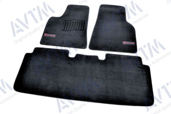 Купить Коврики в салон ворсовые для Tesla Model S 2012- Premium Черные 32889 Коврики для Tesla