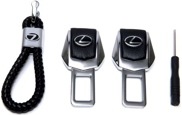 Купити Подарунковий набір #1 для Lexus з заглушок ременів безпеки і брелока з логотипом 36644 Подарункові набори для автомобіліста