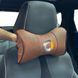 Buy Headrest pillow with Smart logo Eco-leather 3D Colored logo Brown-Brown piping 1 pc 91842 Pillows for the headrest - under the neck