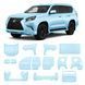 Buy Pre-cut paint protection film for Lexus GX J150 facelift 2 2020-2023 - full body 106173 Model-specific paint protection film patterns for Lexus