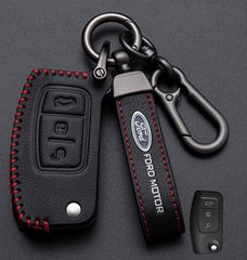 Купить Чехол для автоключей Ford с Брелоком Карабин Оригинал (3 кнопки Выкидной ключ №6) 66831 Чехлы для автоключей (Оригинал)
