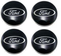 Купить Наклейка на колпаки Ford 60 мм черная 4 шт 23073 Наклейки на колпаки